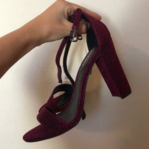 Magenta heels size 8